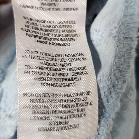 PRIMARK Light blue cute embroidered top Size S - Picture 6 of 6